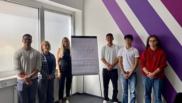 The new trainees on their first day at work.