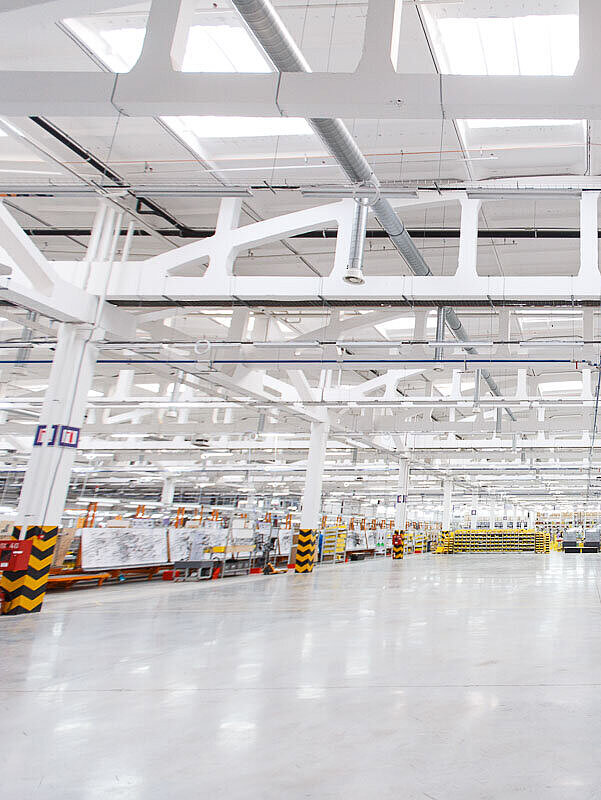Blick in die Produktionshalle