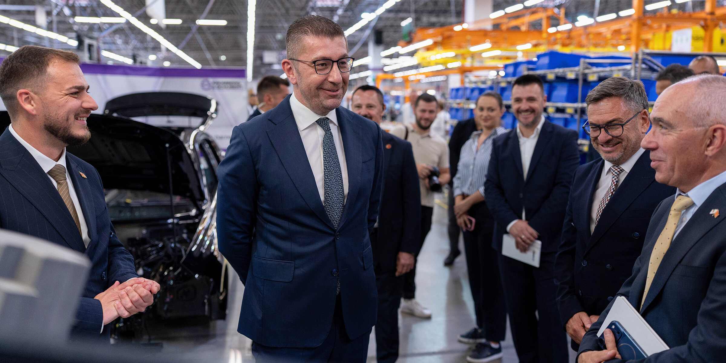 The Macedonian Prime Minister during his visit to our plant.
