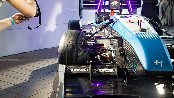 The new Formula Student racing car of the Team from TH Ingolstadt.